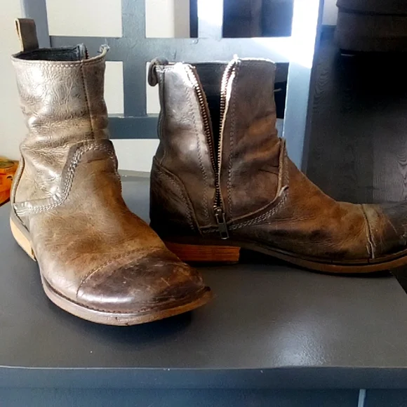 Bed Stu Wren Boots Mens 8 Tan Greenland 10 Year Wash Leather Buckle Moto Ankle B Bed Stu | Shoes | Bed Stu Leather Boots | Poshmark main image 2